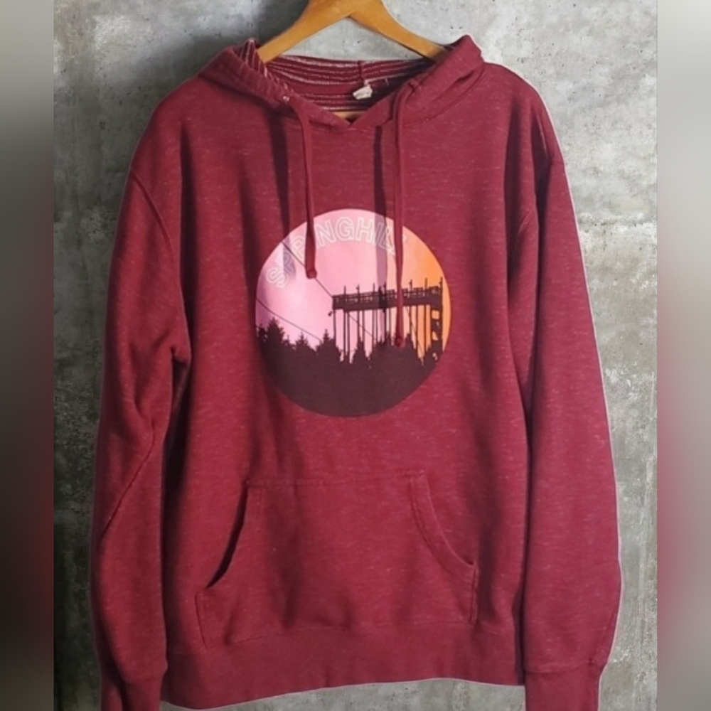 Springhill Outfitters Hoodie men's size xl (guessing) red Top rubberized Artwork - Picture 12 of 12
